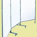 3-krídlový lekársky paraván P-90.3 plexi (šírka 3x 90 cm) s umývateľnou doskou